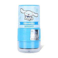 산리오 캐릭터 시나모롤 파랑 원형 칭찬 스탬프 참잘했어요 도장, 블루, 1개