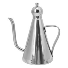 Pwshymi 오일 보관 캔 304 스테인리스 스틸 누출 방지 올리브 오일 디스펜서 올리브 냄비 용기 현대적인 원뿔형 디자인 주방 액체 시즈닝용 (350ML), 350ML