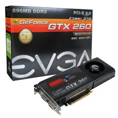 미국출고 평점4.5+ 157206 EVGA 896-P3-1258-AR 지포스 GTX260 코어 216 SSC 에디션 896MB DDR3 PCI-Express 2.0 그래픽 카드, 미국출고 평점4.5+ 157206 EVGA 896-P3