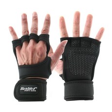 썬버드 오픈형 헬스장갑 SB880 손목밴드 통기성 그립강화 운동용 웨이트 장갑, 1개, 블랙