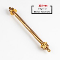 12mm 오토바이 스윙암 프론트 액슬 키트 304 스테인리스 스틸 골드 티타늄 - 30mm 육각 헤드 및 씰 포함 전기 자전거 모페드 커스텀 B용, [13] golden 235mm