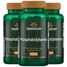 Swanson 斯旺森 磷脂醯絲胺酸軟膠囊 100mg, 90顆, 3罐