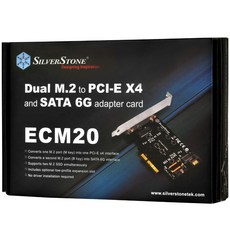 小白的生活工場*銀欣 雙M.2固態硬碟轉PCIe X4與SATA 6G擴充卡 SST-ECM20, 1個