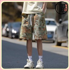 港風國潮籃球短褲男生夏季美式寬鬆百搭帥氣五分褲休閒沙灘褲外穿, 【普通款】黑色,5XL 關註店鋪   優先髮貨