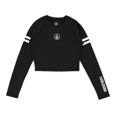 볼컴 VOLCOM 스톤 크롭 슬림핏 래쉬가드 블랙