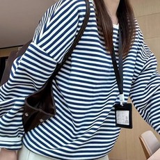 유니온 데일리 줄무늬 맨투맨 긴팔 티셔츠