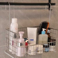 욕실 장난감 정리함 걸이형 주머니 스텐 용품 바스켓 수납, C. 욕실 바구니화이트
