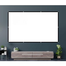 프로젝터 스크린 회의용 이동식 대형 캠핑용 접이식 영화, 30인치 16:9