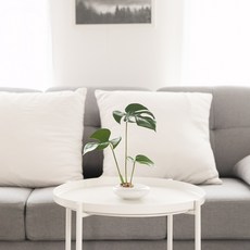 몬스테라 조화 센터피스 수반 화분 set 25cm 인테리어 식물 조경 테이블 장식 소품 꾸미기, 조화수반, 1개