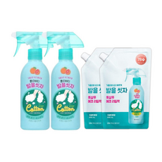 온더바디 코튼풋 발을씻자 풋샴푸 자몽 +리필, 385ml, 2개입