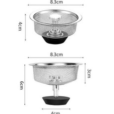 廚房水槽過濾網 不銹鋼濾渣網, 1個, 過濾網塞17號