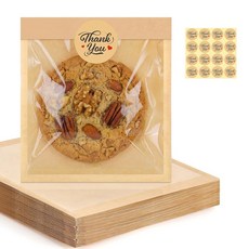 밀봉된 쿠키 120팩 창문이 있는 3X9 베이커리 8인치 가능하고 기름에 밀봉 셀프 종이, Medium