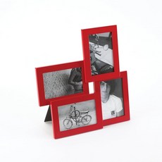 Umbra Lira 10.2cm x 15.2cm 4-오프닝 메탈 프레임 레드, Umbra Lira 10.2cm x 15.2cm 4-오
