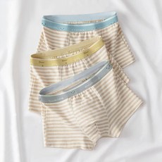 男士內褲 純棉條紋舒適平口短褲