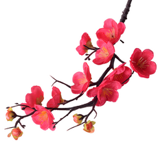 매화 조화 60cm 봄조화 인테리어 매화가지 3컬러, 5개, 로즈레드