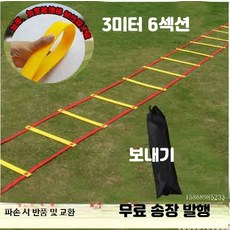 축구 민첩성 훈련 로프 사다리 체력 점프 훈련용, 1개, B_3m6섹션가방포함