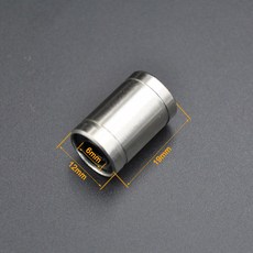 LM3UU LM4UU LM5UU LM12UU 리니어 프린터 LM16UU 부품 LM6UU 베어링 LM20UU LM10UU LM8UU 8MM 베어링용 3D CNC, 10 개, LM6UU 6x12x19