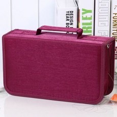 CD收納包 大容量128片碟片包 光碟盒40片/80片DVD光盤包 CD收納整理盒, 128片（紫紅1個裝）