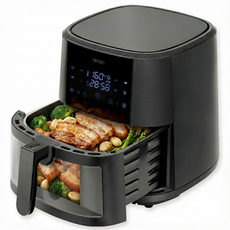 노르디쿡 대용량 9L 투명창 디지털 에어프라이어, NRAF-9000B, 블랙