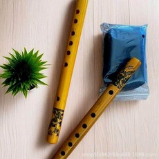 중국 악기 퉁소 단소 쇠퉁소 목관 산조대, 1개, 내추럴 24cm 6홀