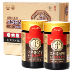 명품 고려홍삼정 골드 240g 국산 6년근 홍삼 진액 농축액 100% 진세노사이드 미라클컴퍼니, 2개