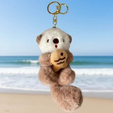수달키링 아기자기 수달 인형 키링 동물 백참 악세사리 포인트, SN.수달인형키링 그레이