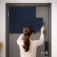 아보하 현관문 방음재 접착 흡음재, 24개, 네이비