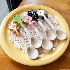 큐티 애니멀 티스푼 5종세트 간식 디저트 커피 숟가락q_d8+3Yfr