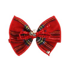 [AK플라자] [프랜치캣] 레드 체크 헤어핀 Q55DG5071