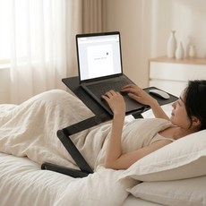 벨토라 누워서 노트북 거치대 책상 받침대, 1개, 블랙 1개, 블랙