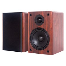 5인치 오디오 50W 스피커 XLR 균형 입력 4-8 Ohm 하이파이 북쉘프스피커, 2개AOP, 호두색