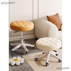 滑輪矮凳 萬向輪小凳子 家用圓凳 帶輪多功能可升降可旋轉圓凳 矮凳子 開立發票, 高款駝色-【萬向輪可升降】轉椅,自由升降 多面兼容, 1個