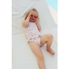 ZARA 1-6세/ 플라워 패턴 스윔수트 - 스톤 {QHJ}