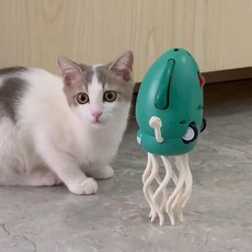 고양이 오징어 문어 반려묘 회피 충전식 장난감 강아지, 1개, 그린, 기본 모델명/품번