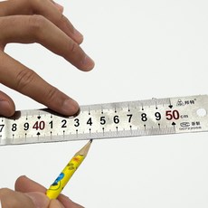 금속자 50cm 휴대용 포켓용 DIY 스틸 눈금자 쓱템, 1개
