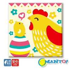 Manto 啾啾母雞愛小雞 DIY數字油畫