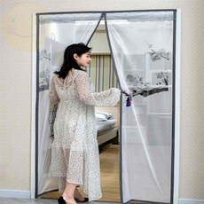 왅자마켓 문 자석 모기장 90x220cm 현관안전방충망