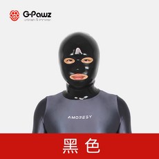 GPawz 矽膠面具 亮面頭殼 Cosplay道具 角色扮演 福瑞 Cosplay頭套, 1個, 【頭套】黑色,均碼