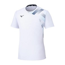 테니스 배드민턴 웨어 드라이 에어로 플로우 게임 셔츠 반소매 다이너모션핏 고통기 부활동 62JAC012 유니섹스 화이트 S