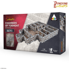 DUNGEONS & LASERS Chambers of Torment 苦痛地牢 預塗地形 54 PCS 28-32 MM SCALE, 1個