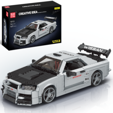 Wakku 테크 자동차 레고호환블럭 gtr34 슈퍼카 어린이날선물, 1개
