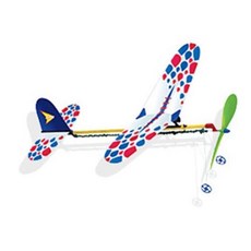 9세남아 초등학생 알록달록 고무동력기 장난감 만들기 과학실험 비행기 초보용 중등, 1개