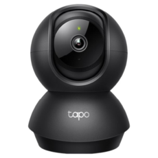 tapo C211 旋轉式家庭安防 Wi-Fi 攝影機，2K 高清 360° 旋轉移動追蹤, 黑色