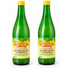 100% 유기농 레몬주스 레몬즙 레몬수 500ml, 2개