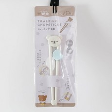 學習筷 日本 寶寶訓練筷子 嬰兒吃飯 輔助筷 北極熊 熊貓 馬卡龍色 寶寶訓練筷子 兒童餐具 RA00131, 1個, 北極白熊 / 8963