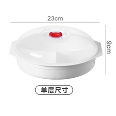 超值 加厚分格餐盤塑料帶蓋三格快餐盒微波爐專用飯盒圓形加熱碗 副廠商品, 1個