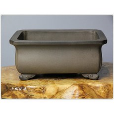 小樹安每日本盆缽 桐蔭軒烏泥外緣雲足長方鉢22cm日式沙拉碗, 1個