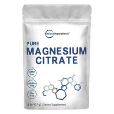 MicroIngredients 純檸檬酸鎂, 1個, 907g
