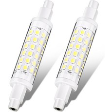 2Pcs R7S LED 전구 100W 할로겐 교체 글로브 디밍 가능 T3 J 타입 작업용 조경 조명 바닥 램프 램프78mm 3000K 웜 화이트, 118mm, 6000k Daylight, 4