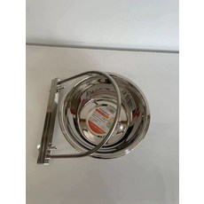 브랜드없음 밥그릇 고정식 반려견 스테인리스 걸이 스텐 케이지용, 얕은 14cm 4.0kg이하, 1개, 분리형 받침대 202 볼